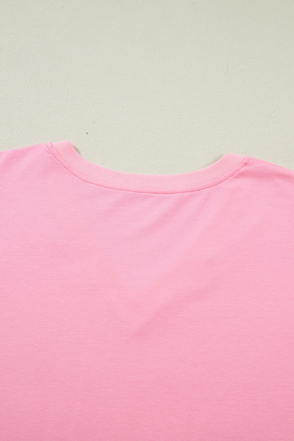 Bonbon Solid Color V Neck Short Puff Sleeve Blouse
