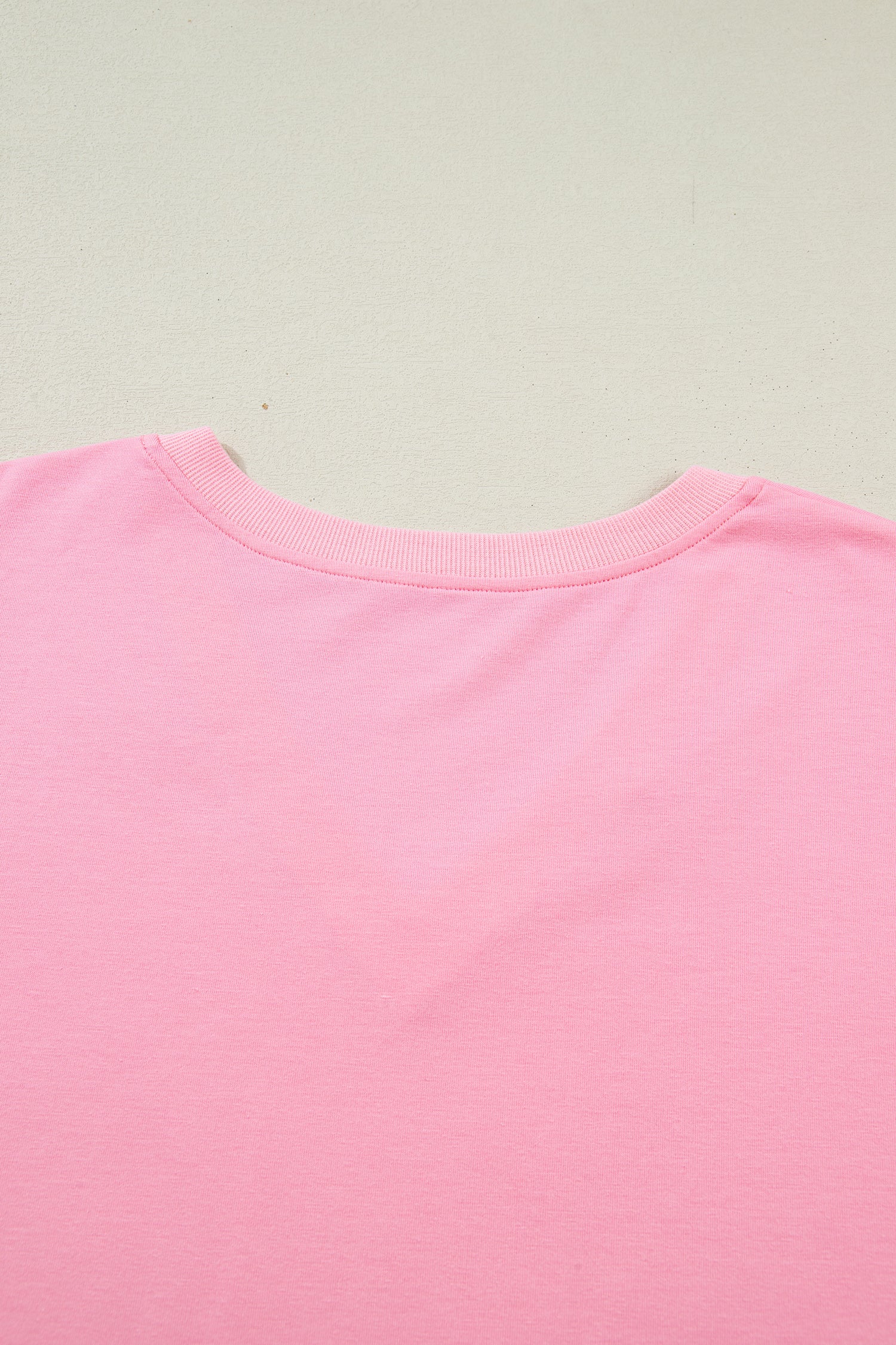 Bonbon Solid Color V Neck Short Puff Sleeve Blouse