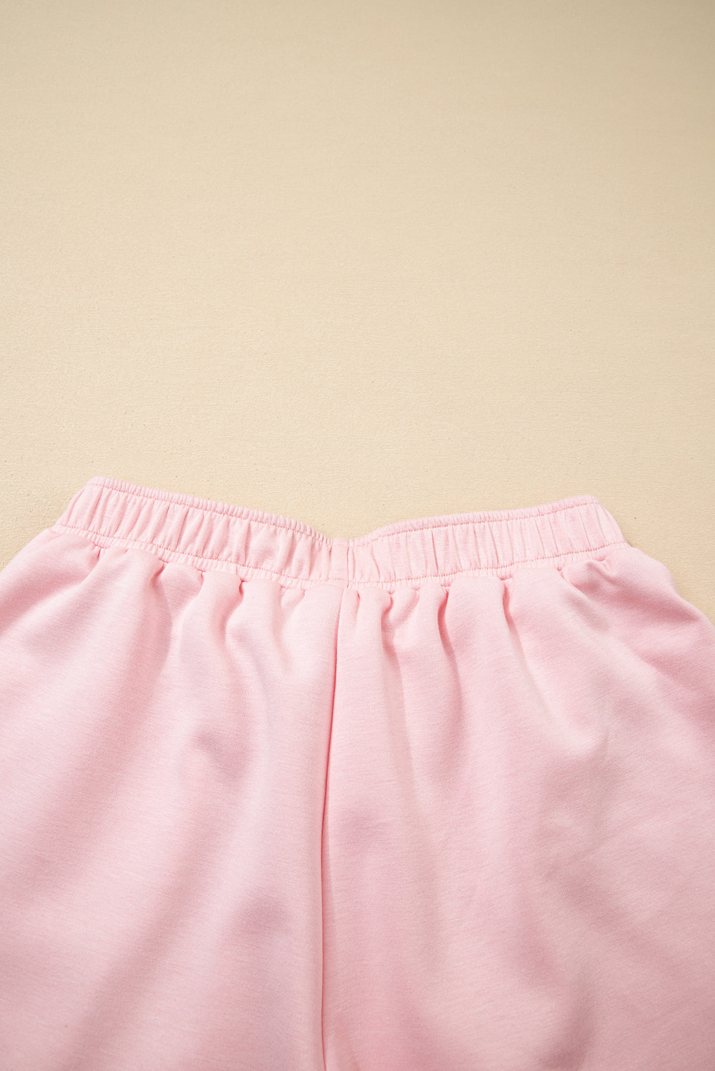Light Pink Puff Sleeve Pearl Embellished Scallop Trim Top 2 Piece Skort Set