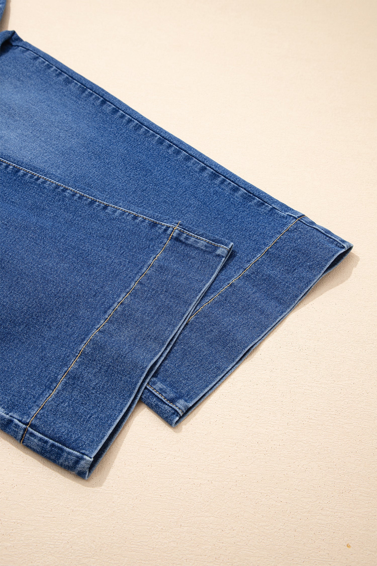 Blue Acid Wash Contrast Lace-up Plus Size Jeans