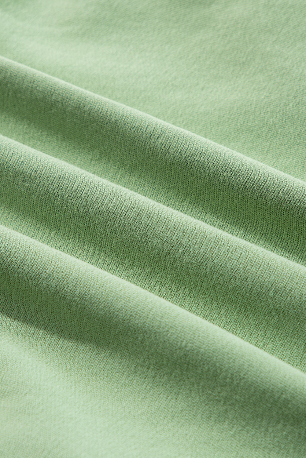 Grass Green Solid Fleece Lined Drop Shoulder High Low Sweatshirt