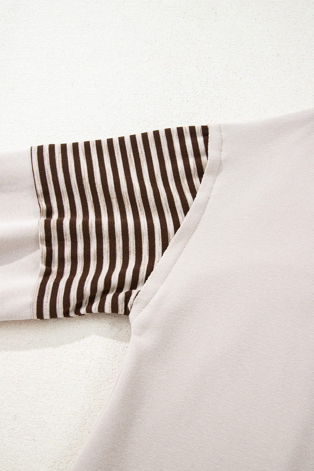 Jet Stream Striped Colorblock Patchwork Drop Shoulder Sweatshirt