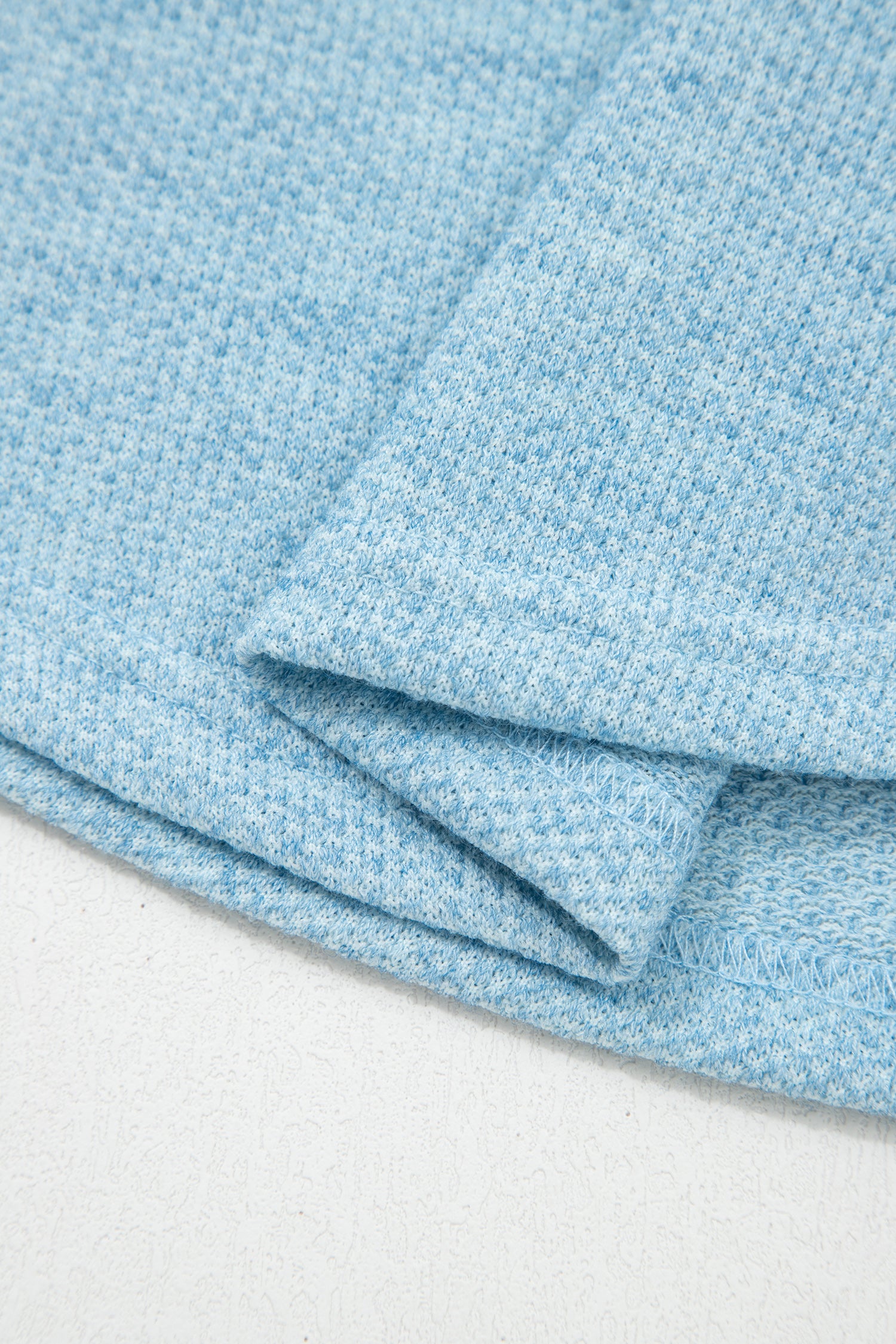 Moonlight Jade Textured Raglan Sleeve Knit Loose Top