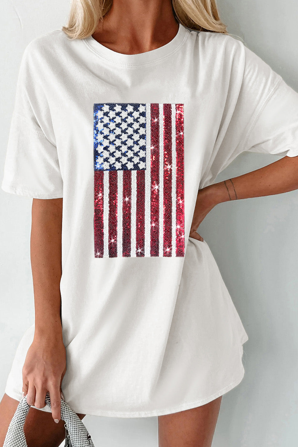 White SUMMER FOREVER Flower Graphic T Shirt