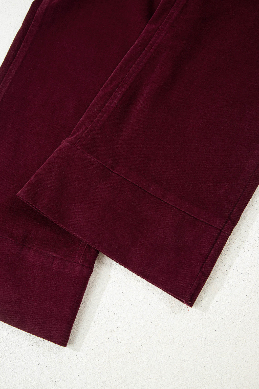 Vineyard Green Corduroy Solid Color High Waist Wide Leg Pants