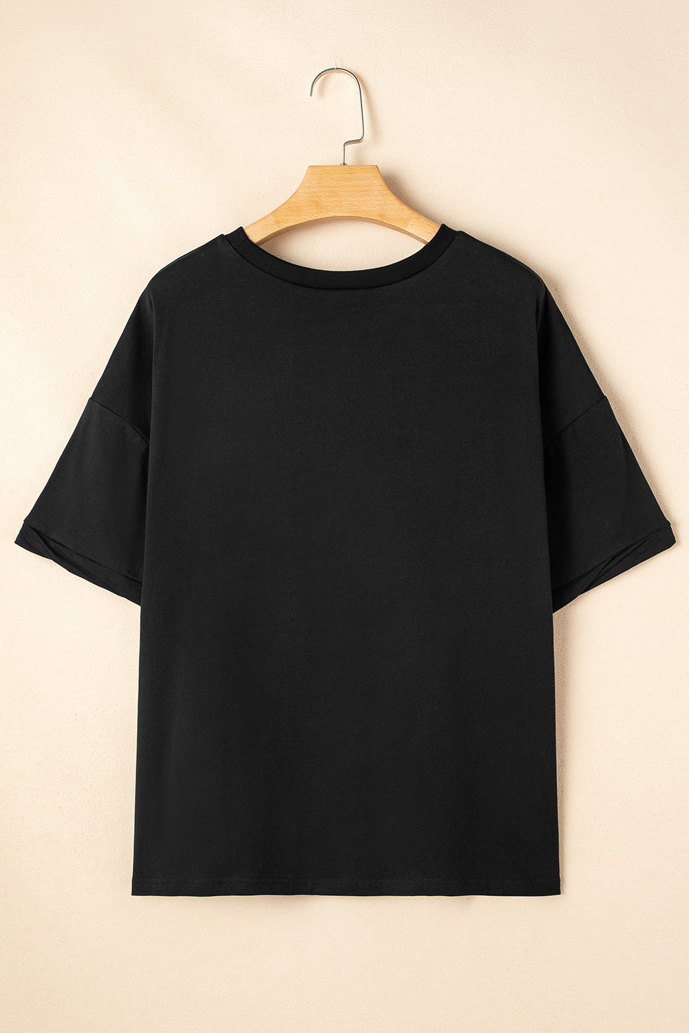 Black Music Lovers Sequined Guitars Dropped Shoulder T Shirt