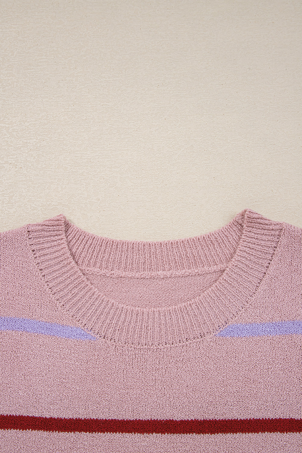 Multicolour Striped Buttoned Front V Neck Drop Shoulder Cardigan Sweater