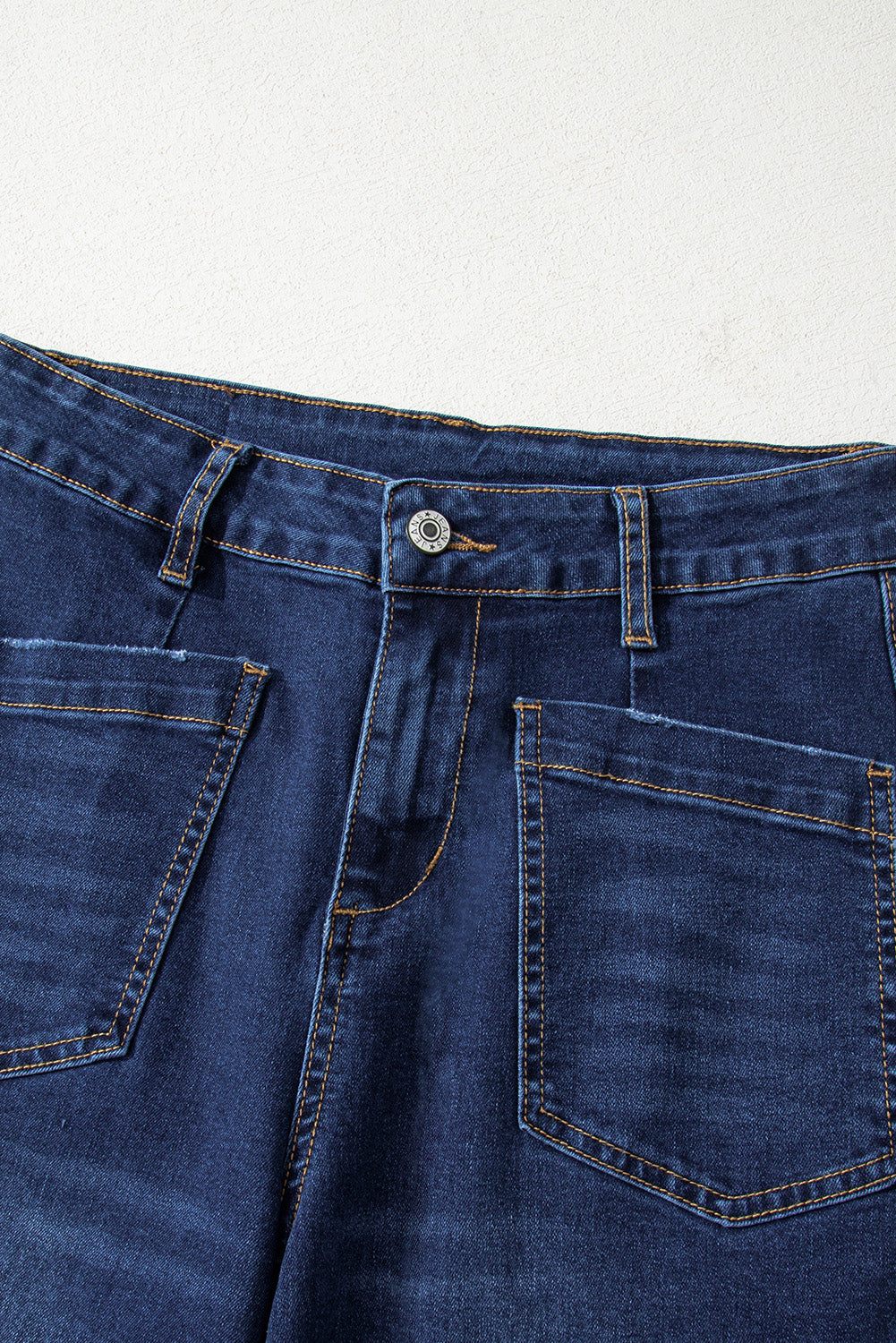 Brown Mimimalist Patch Pocket Womens Shift Jeans