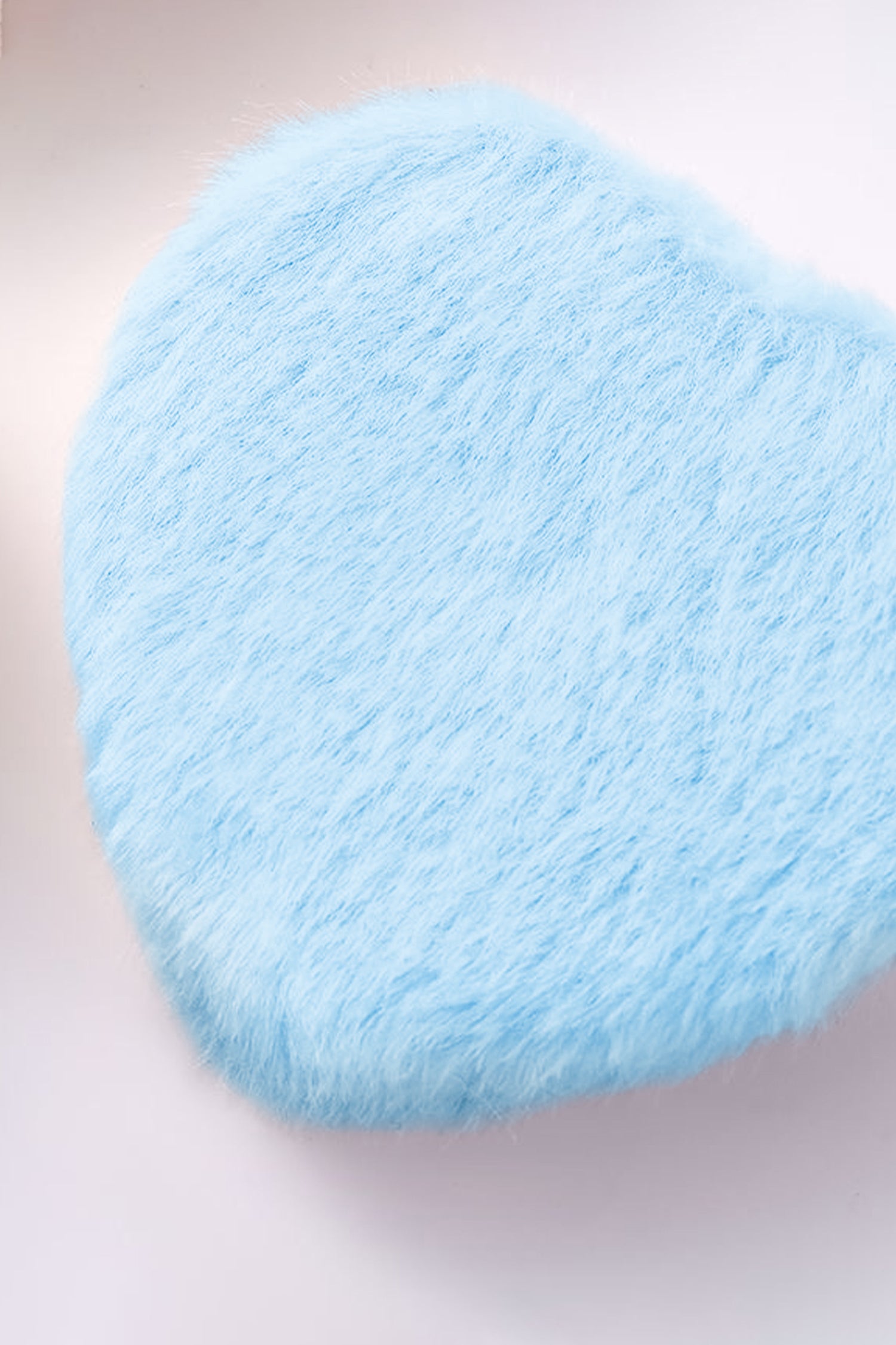 Pink Heart Shape Double Sides Fluffy Cute Mini Cosmetic Mirror