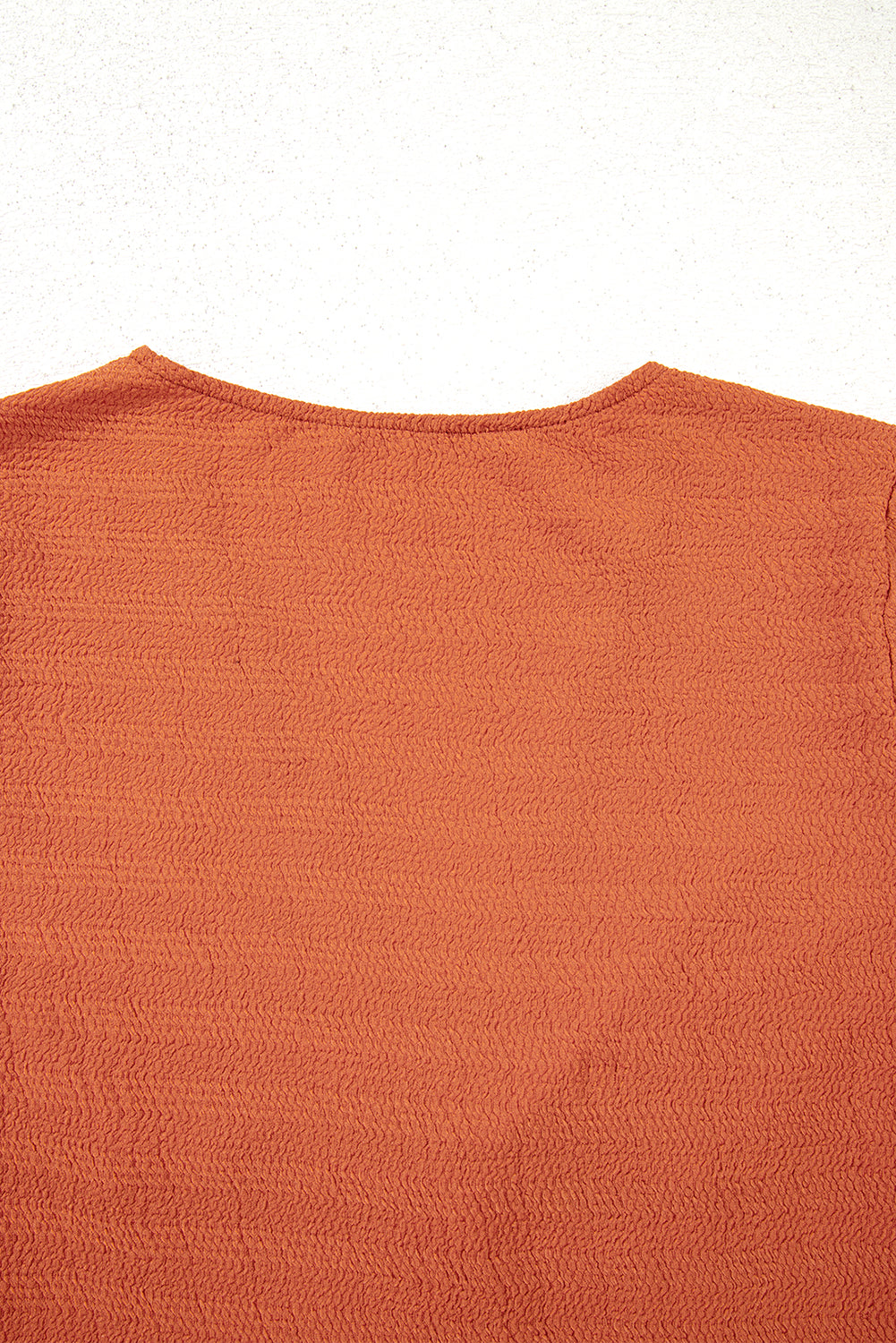 Moonlight Jade Textured Twist Front V Neck Long Sleeve Slim Solid Color Top