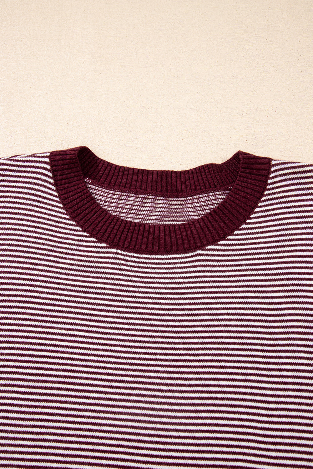 Blue Stripe Color Block Patchwork Dolman Oversize Tunic Sweater