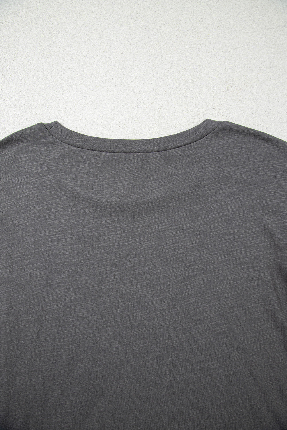 Dark Grey Layered Ruffle Short Sleeve Round Neck Top