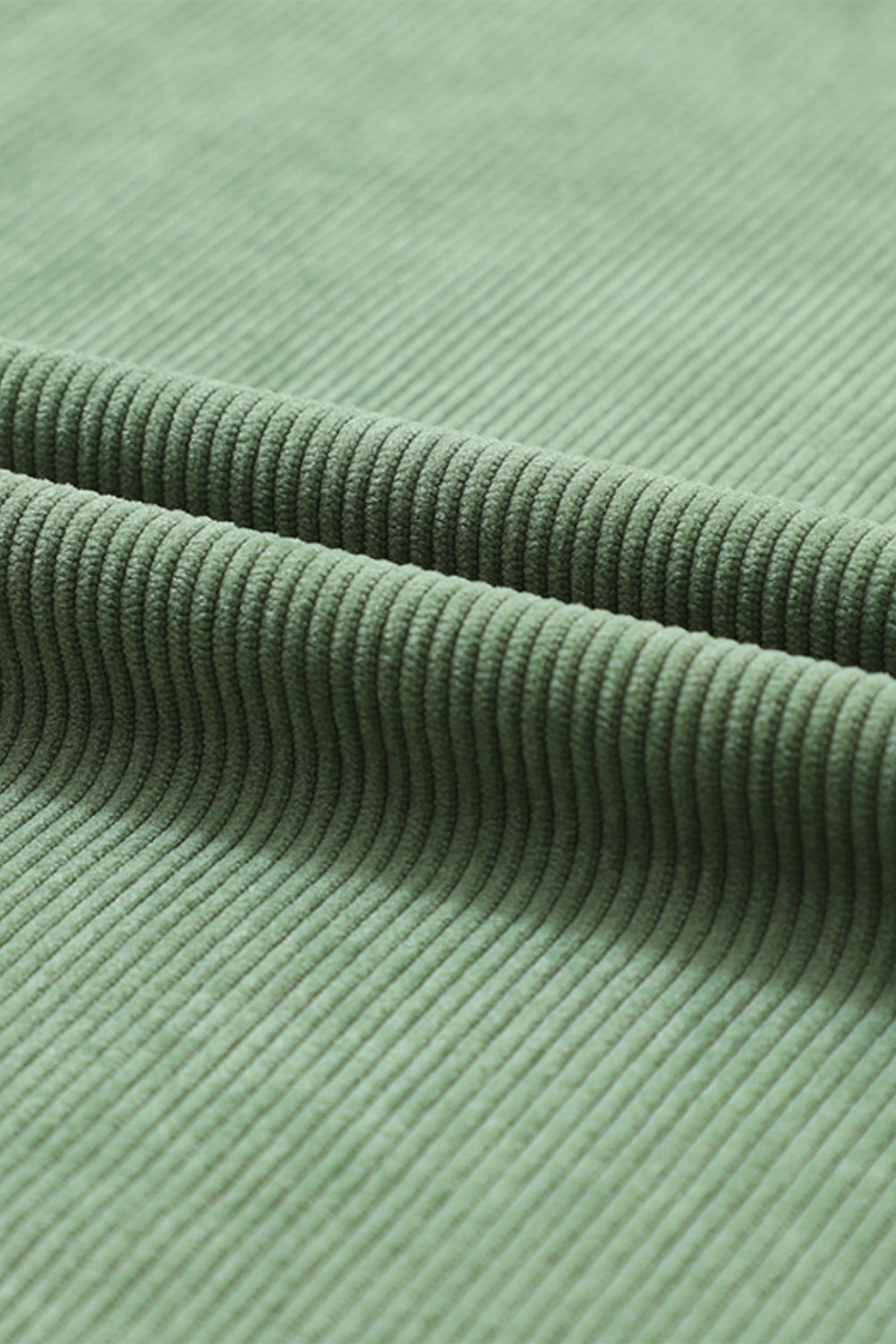 Grass Green Ribbed Corded Oversized Sweatshirt