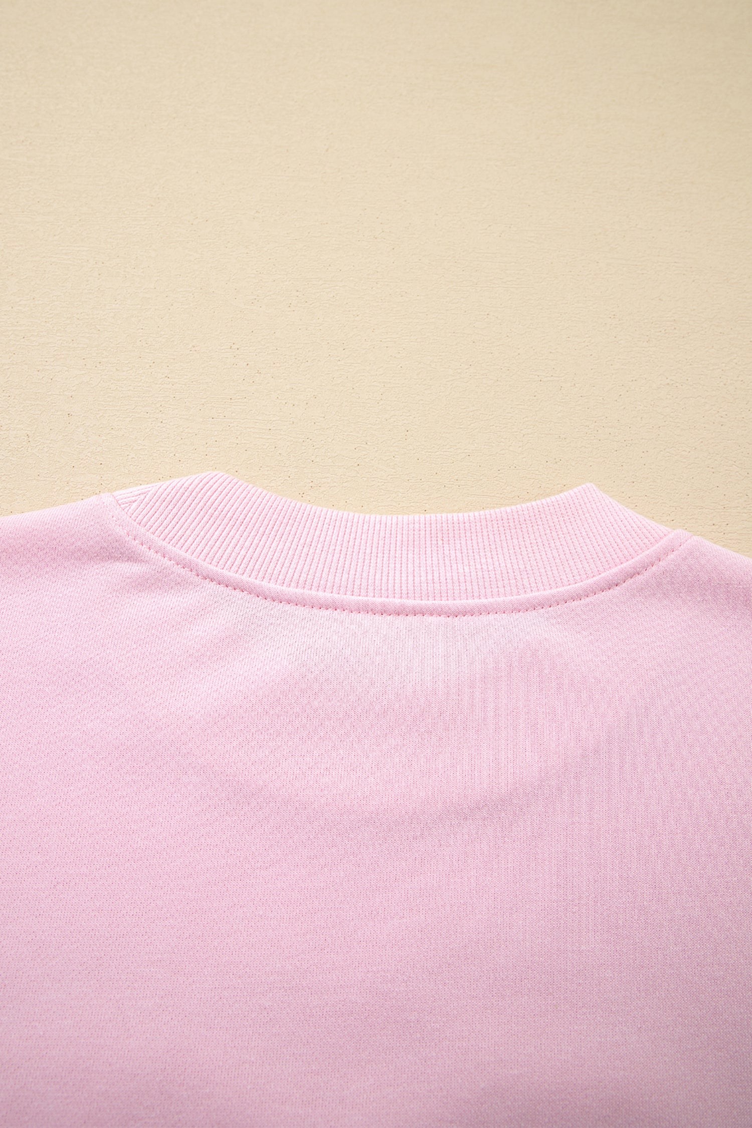 Light Pink Sweetheart Patchwork Oversize Sweatshirt
