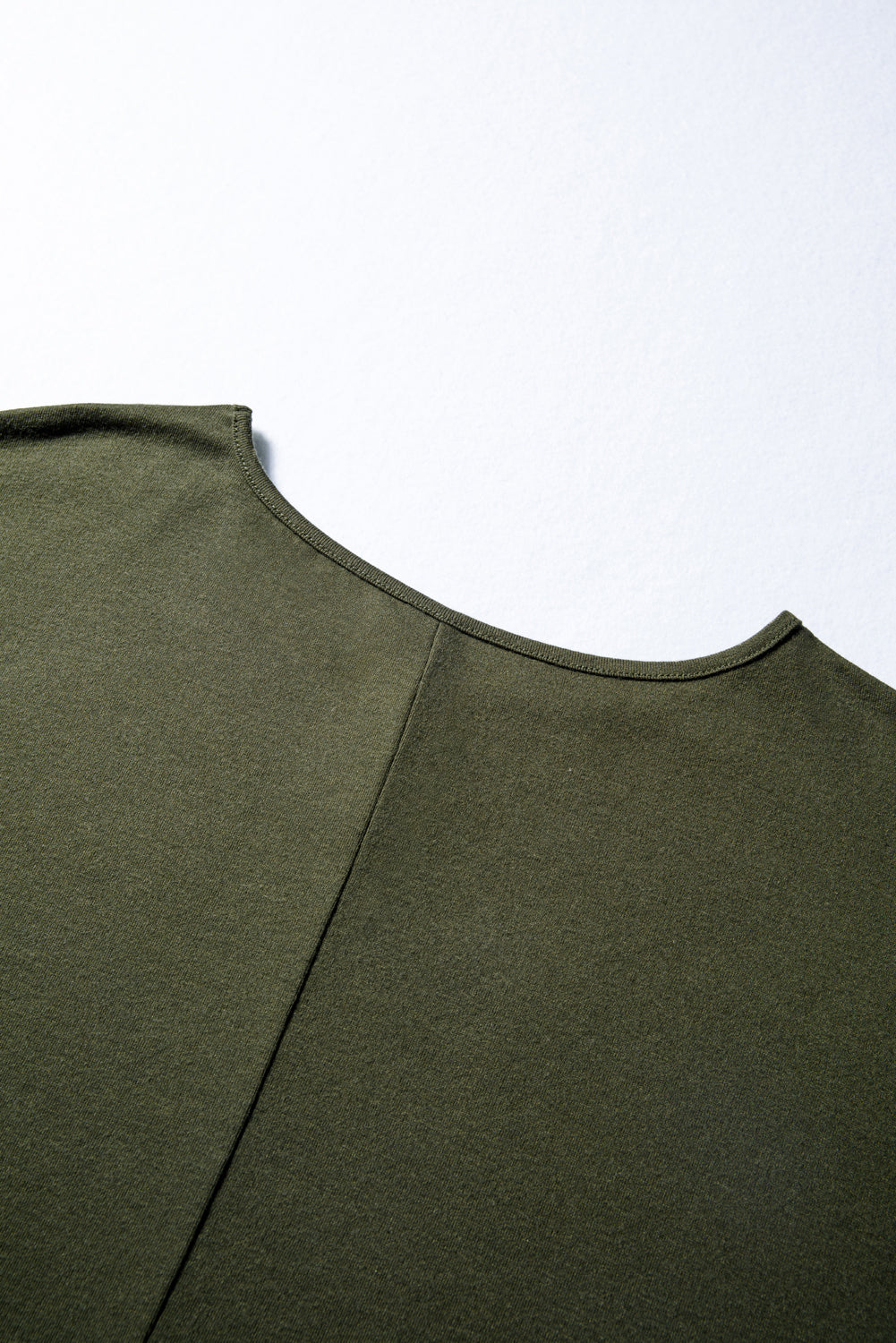 Four Leaf Clover Solid Color Extended Cuffs Long Sleeve Top