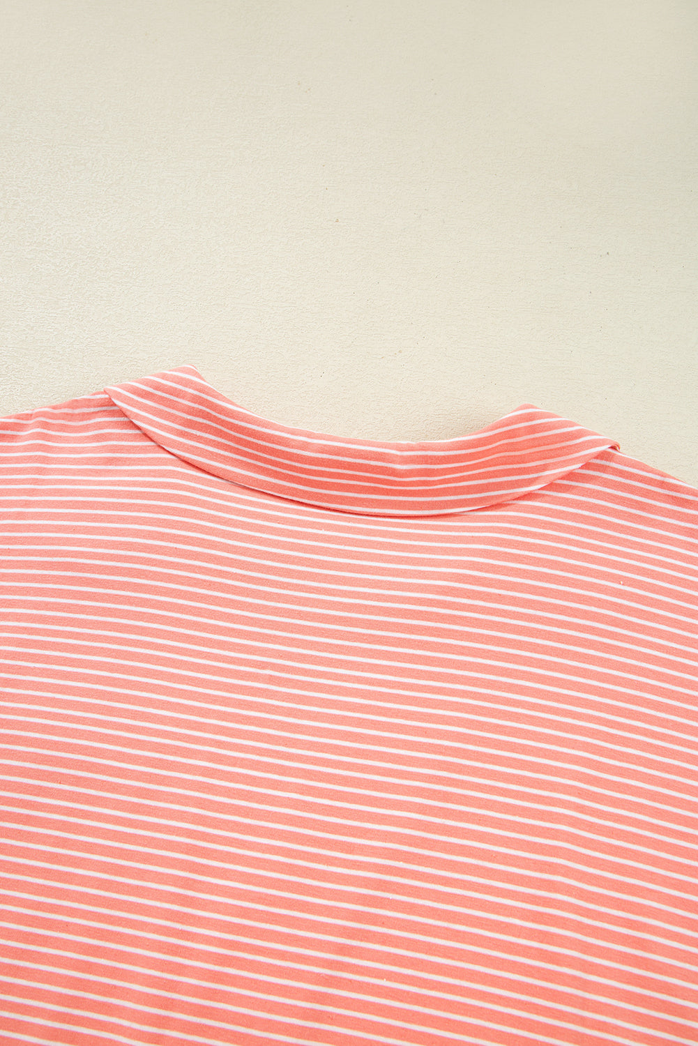 Orange Stripe Loose Polo T Shirt and Shorts Plus Size 2pcs Outfit