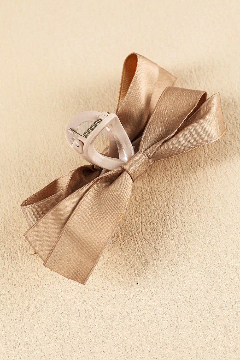 White Bow Decor Large Hair Claw Clip