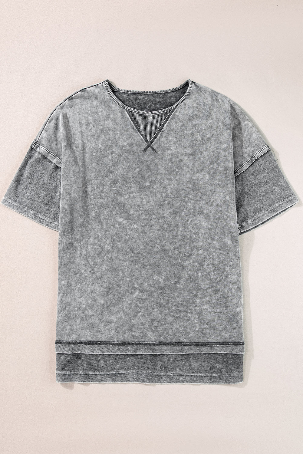Orchid Petal Mineral Wash Drop Shoulder Pullover Sweatshirt