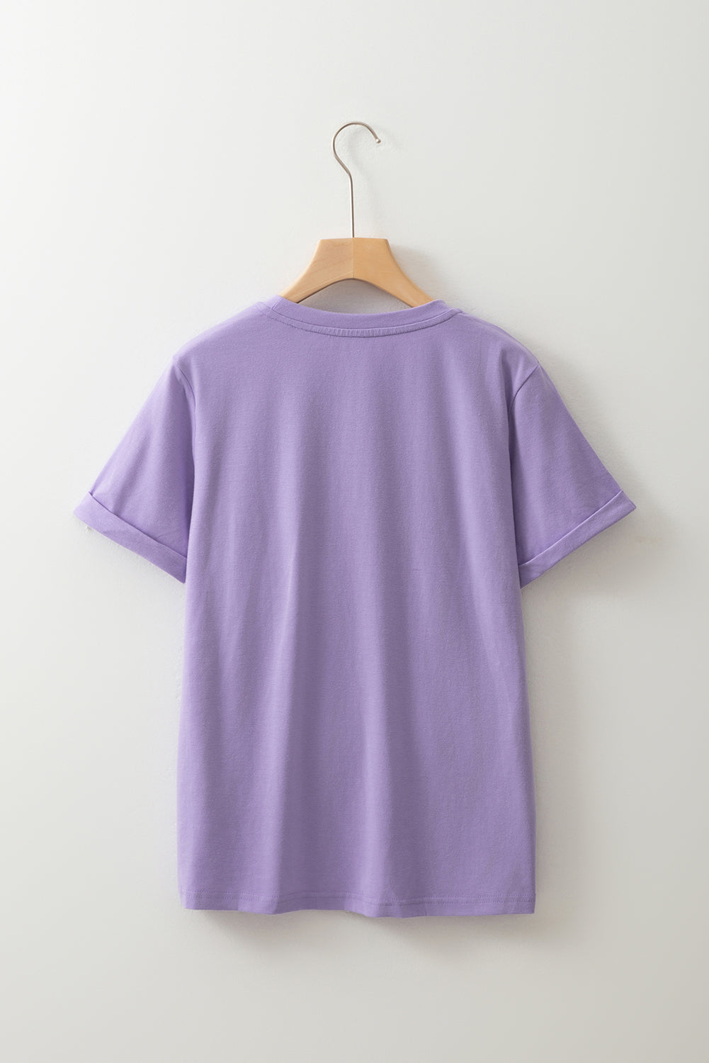 Wisteria Spooky Sequin Letter Patched Cotton Blend T Shirt