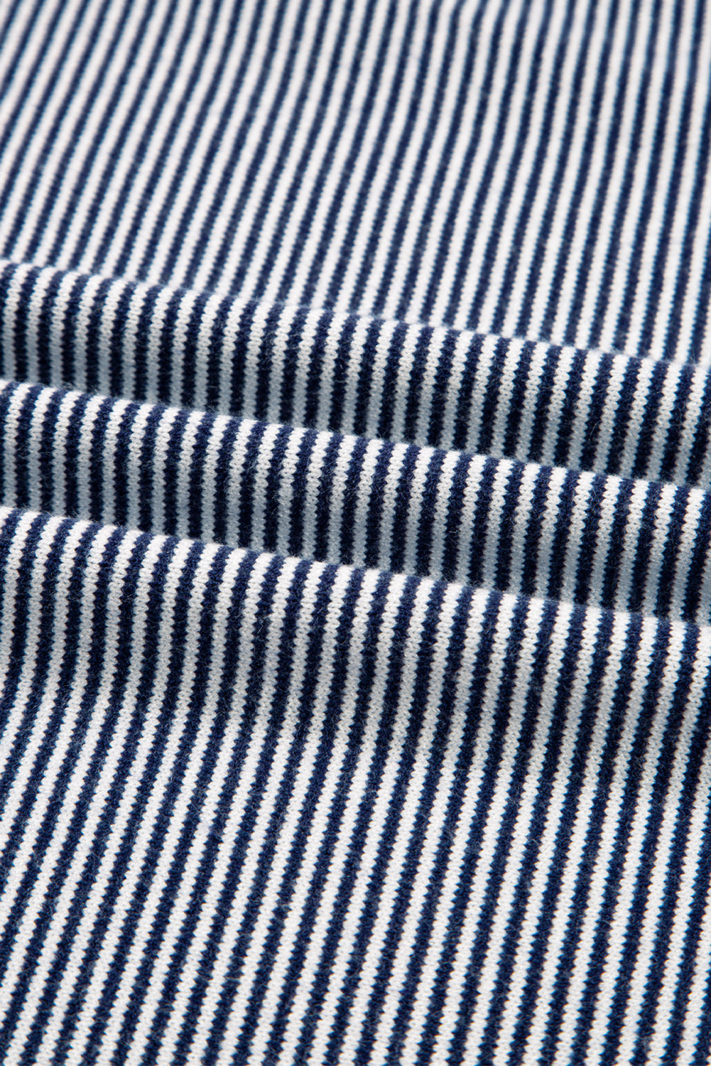 Blue Stripe Color Block Patchwork Dolman Oversize Tunic Sweater