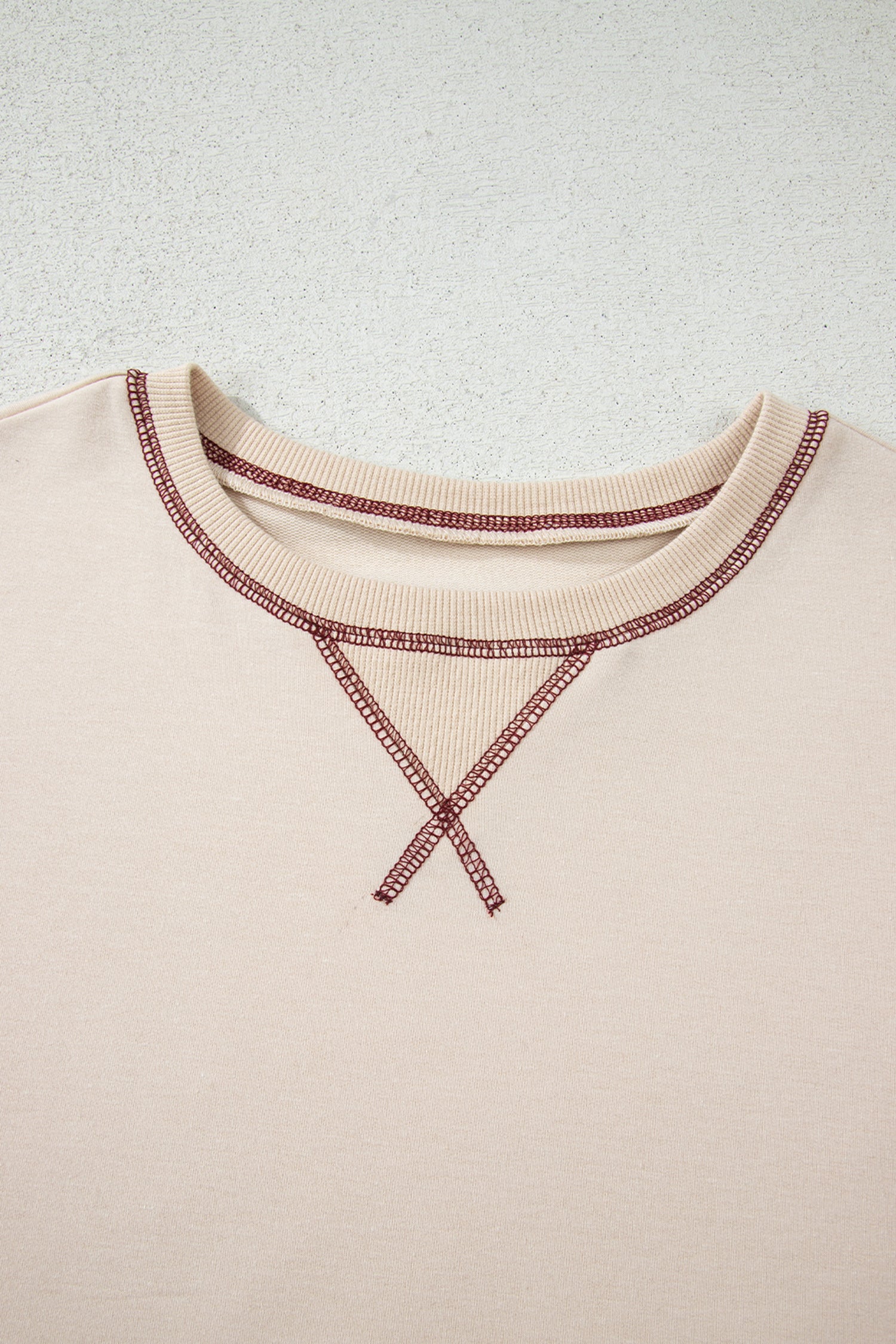 Black Stripe Sleeve Patchwork Casual Knit Top
