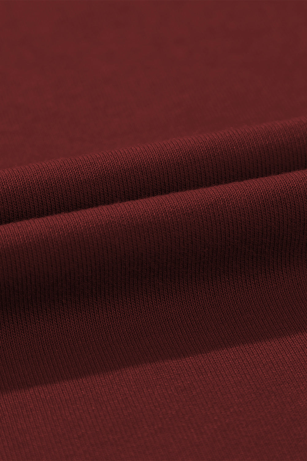 Burgundy Tied Elastic High Waist Pleated Detail Solid Sweatpants