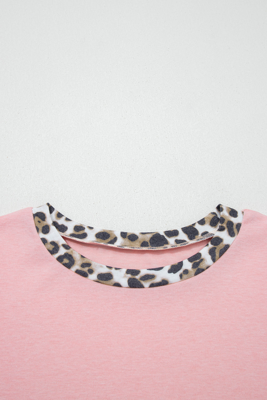 Gray Plus Size Leopard Color Block Patchwork Dolman Sweatshirt