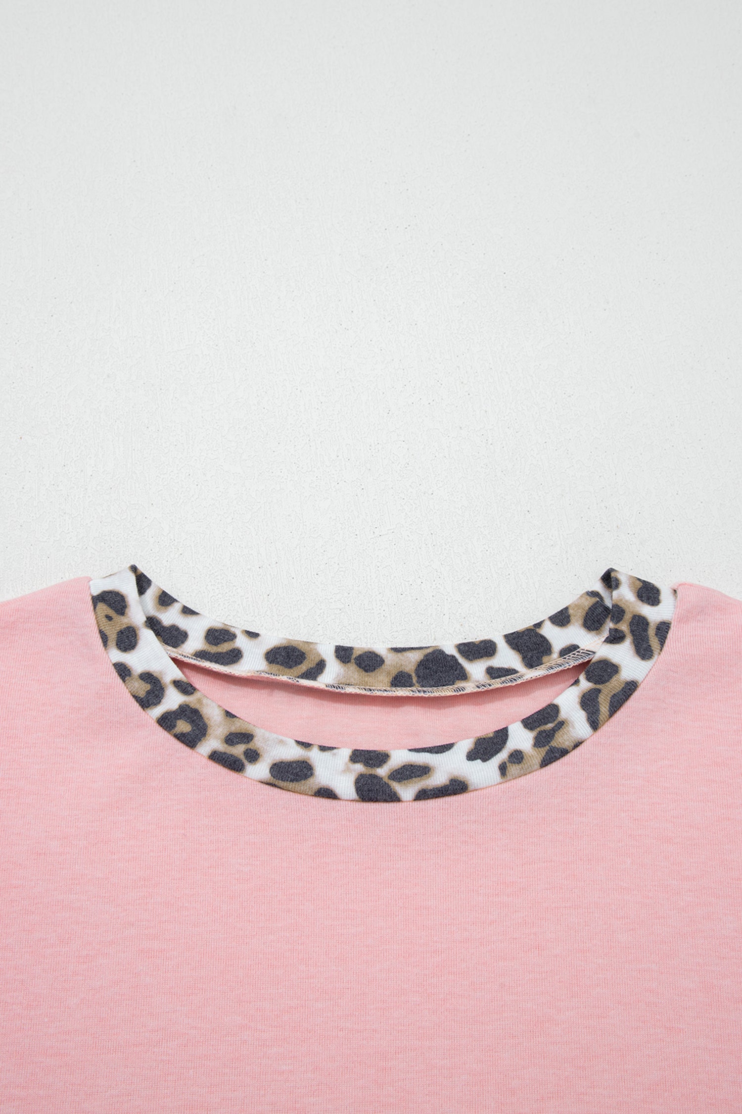 Gray Plus Size Leopard Color Block Patchwork Dolman Sweatshirt
