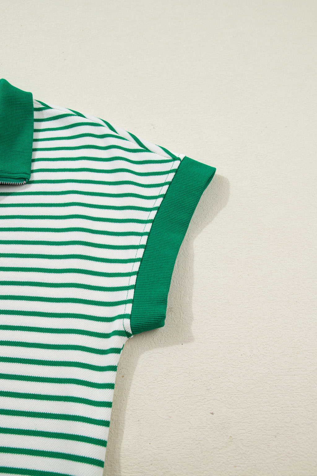 Green Stripe Magic St Patricks Day Sequin Graphic Zip Polo Tee Dress
