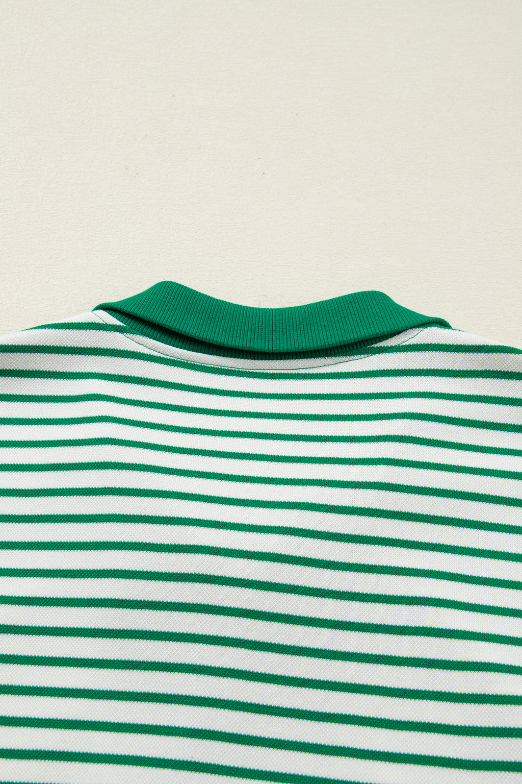 Green Stripe Magic St Patricks Day Sequin Graphic Zip Polo Tee Dress