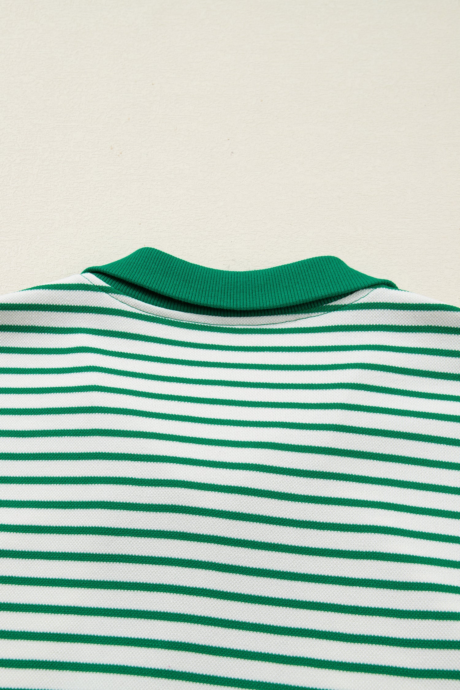 Green Stripe Magic St Patricks Day Sequin Graphic Zip Polo Tee Dress
