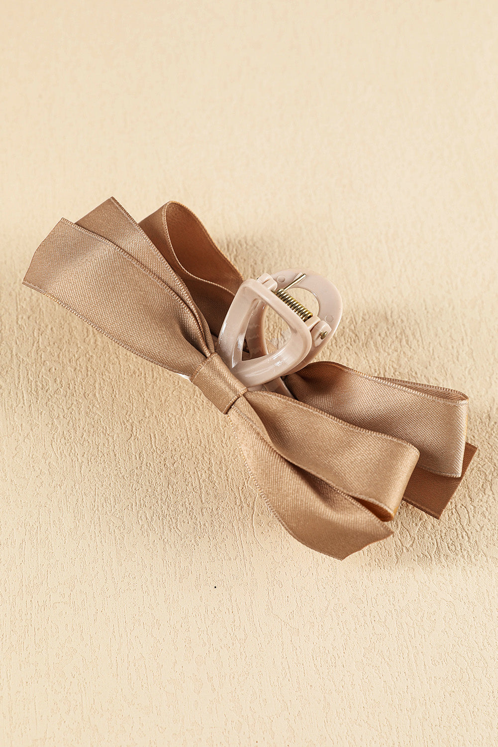 White Bow Decor Large Hair Claw Clip