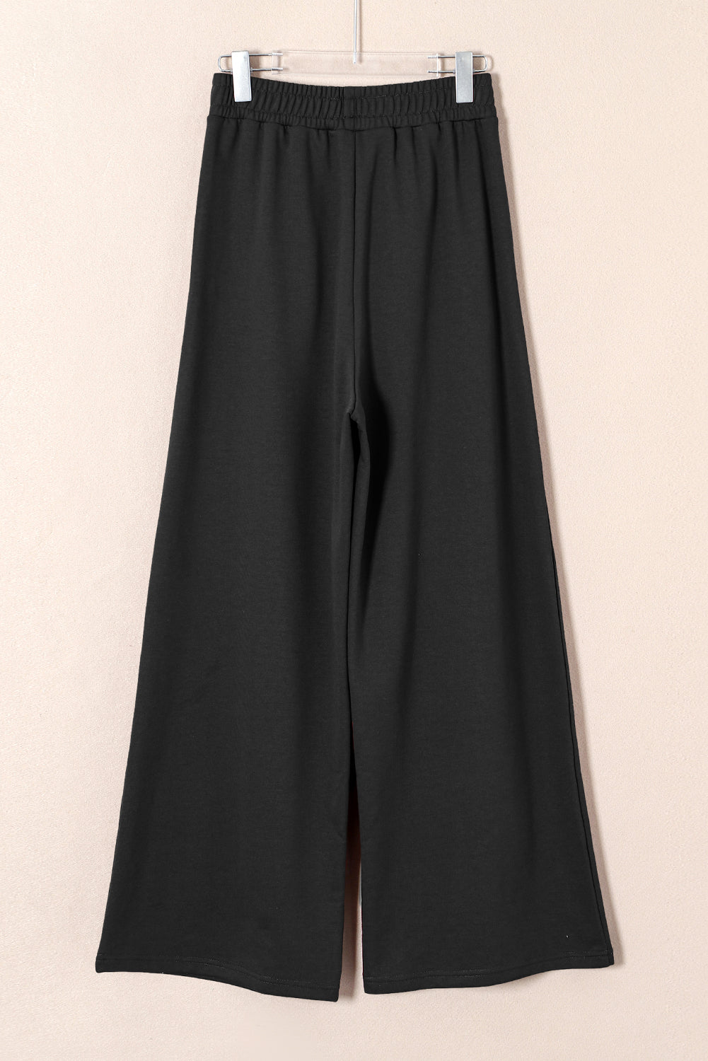 Burgundy Tied Elastic High Waist Pleated Detail Solid Sweatpants