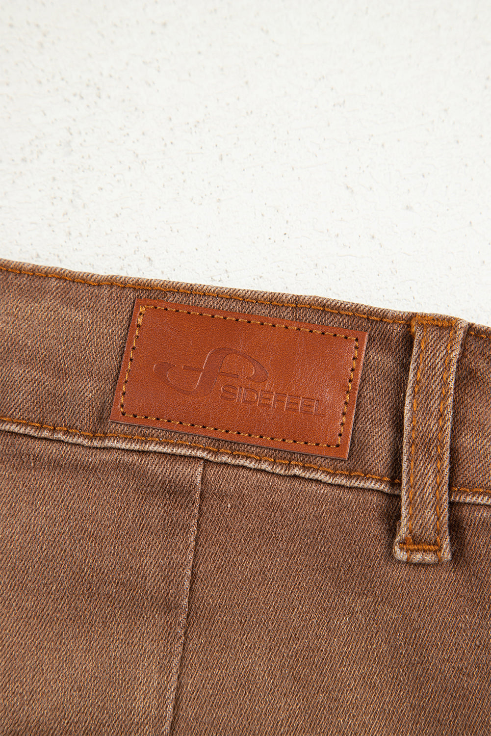 Brown Mimimalist Patch Pocket Womens Shift Jeans