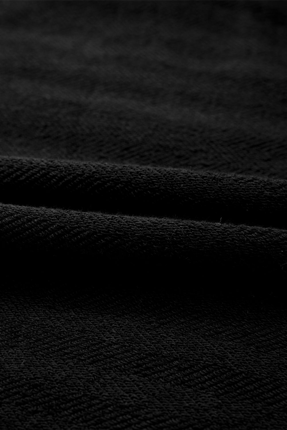 Black Plus Size Long Sleeve Flap Pocket Henley Top