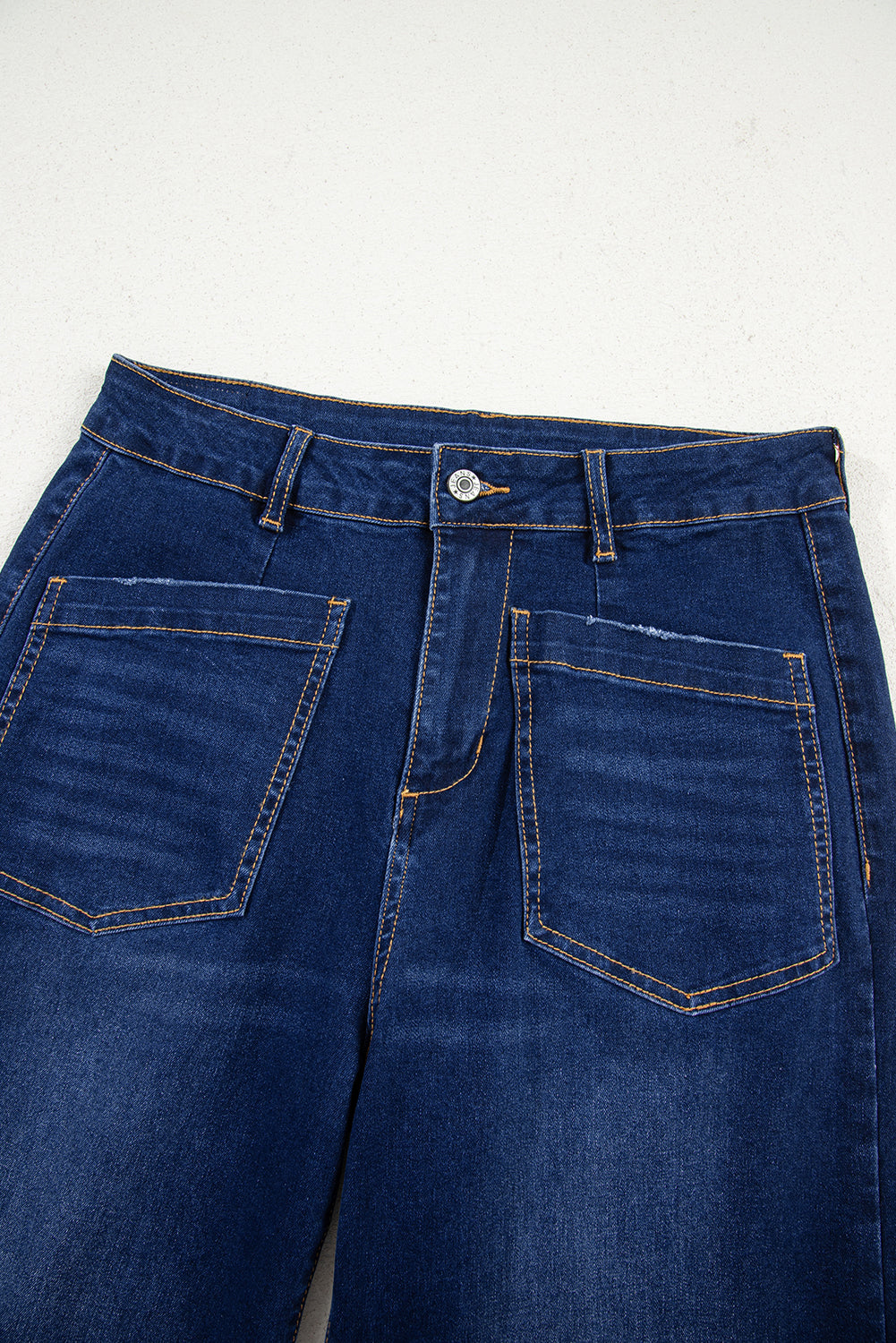 Brown Mimimalist Patch Pocket Womens Shift Jeans