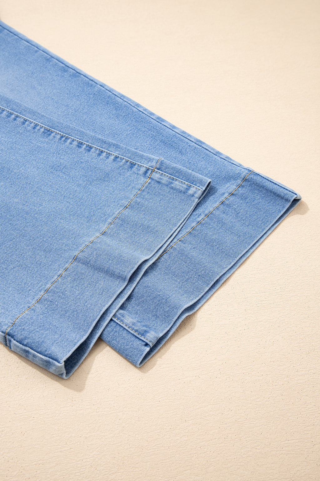 Blue Acid Wash Contrast Lace-up Plus Size Jeans
