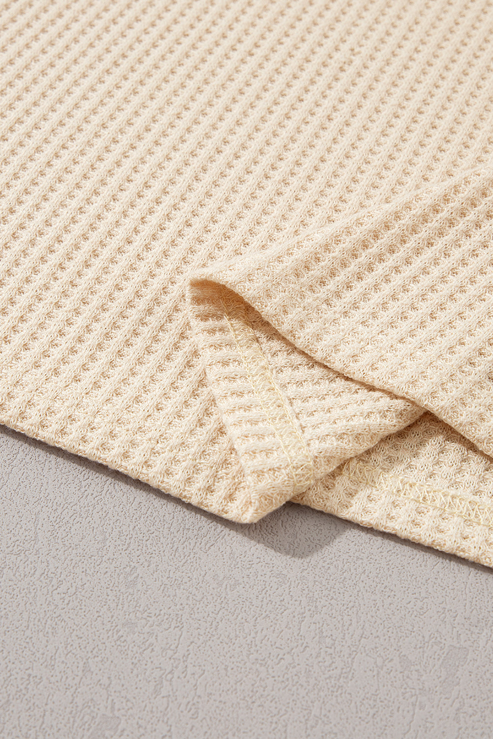 White Waffle Knit Boat Neck Short Sleeve Top