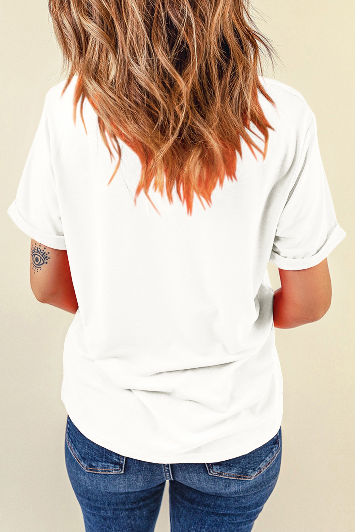 White HOWDY Cactus Flower Printed Cowgirl Fashion Tee