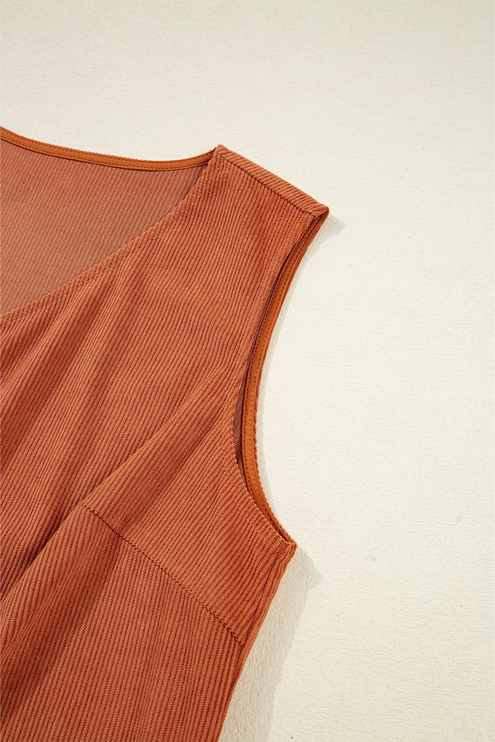 Gold Flame Corduroy Western Embroidered Patched Pocket Shift Sleeveless Mini Dress