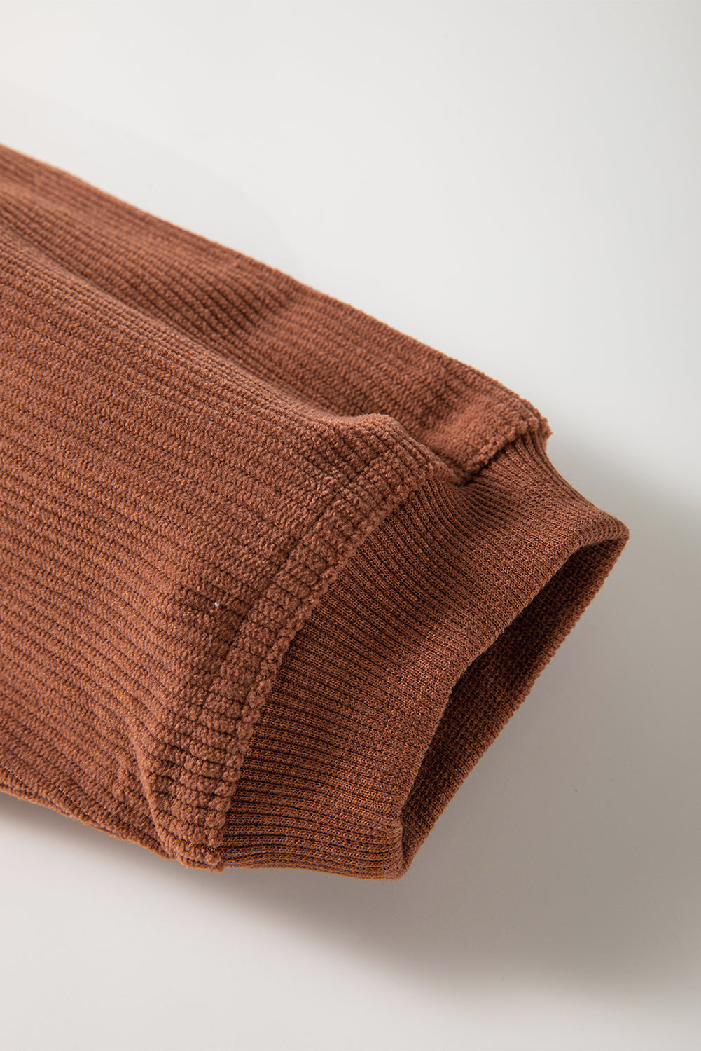 Grass Green Ribbed Corded Oversized Sweatshirt