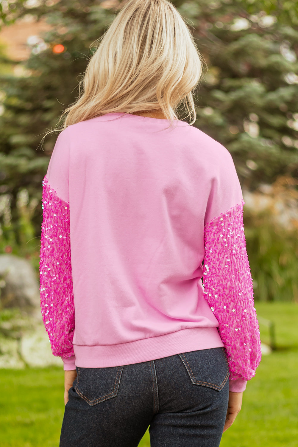 White Colorful Pumpkin Sequin Patched Drop Shoulder Sweatshirt