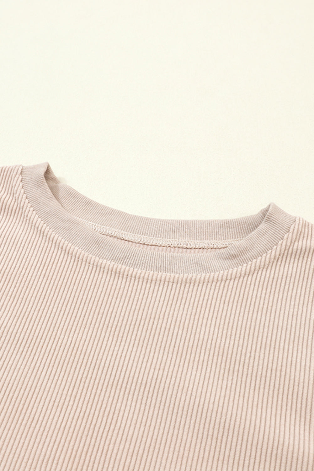 Grass Green Ribbed Corded Oversized Sweatshirt