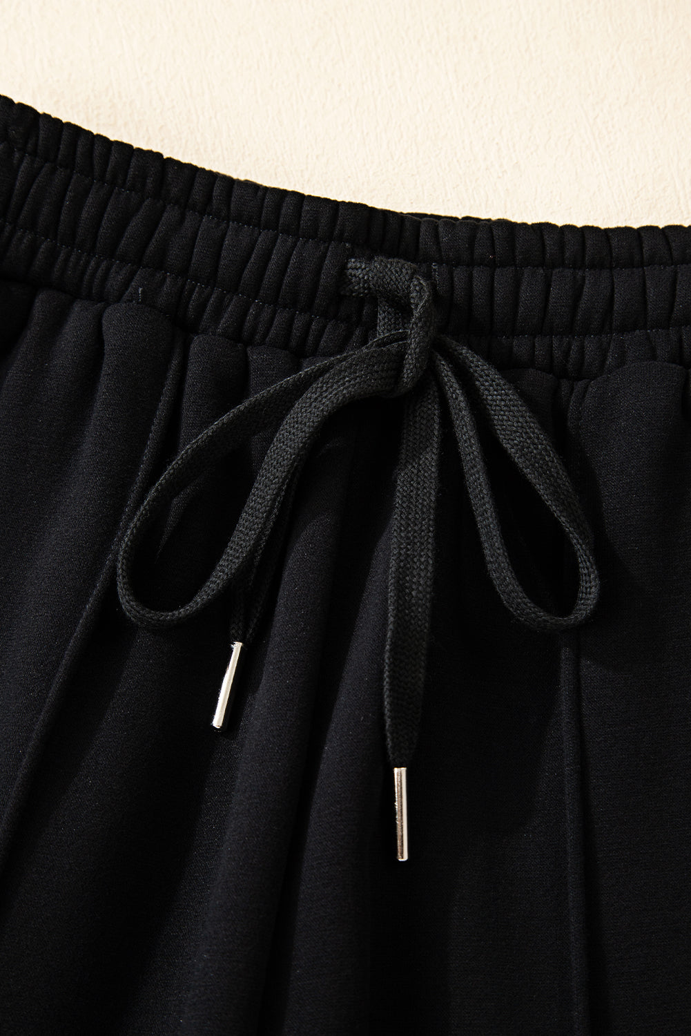 Dark Brown Solid Collared Sweatshirt and High Waist Pants Active Set