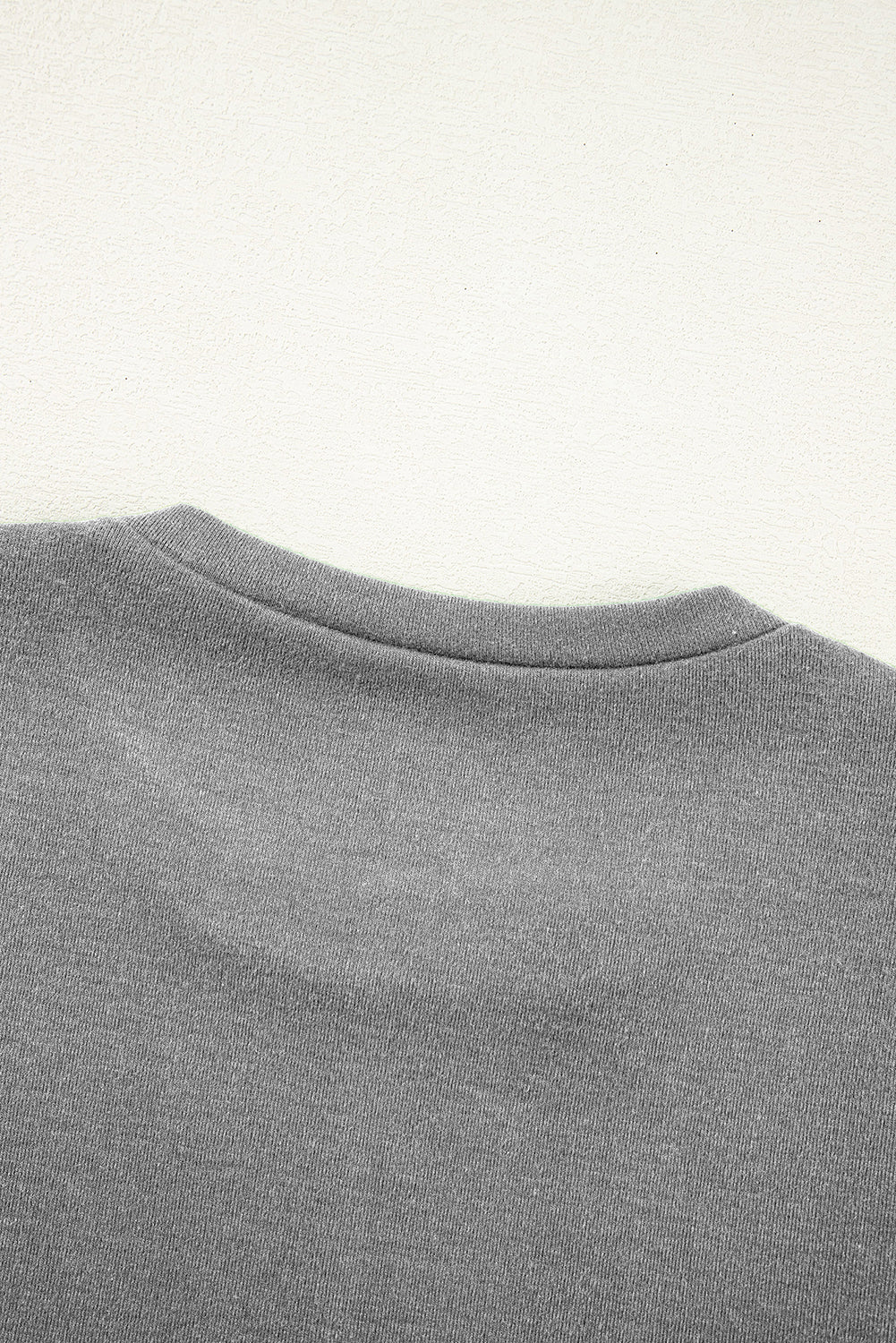 Chicory Coffee Solid Exposed Seam Crew Neck Long Sleeve Top