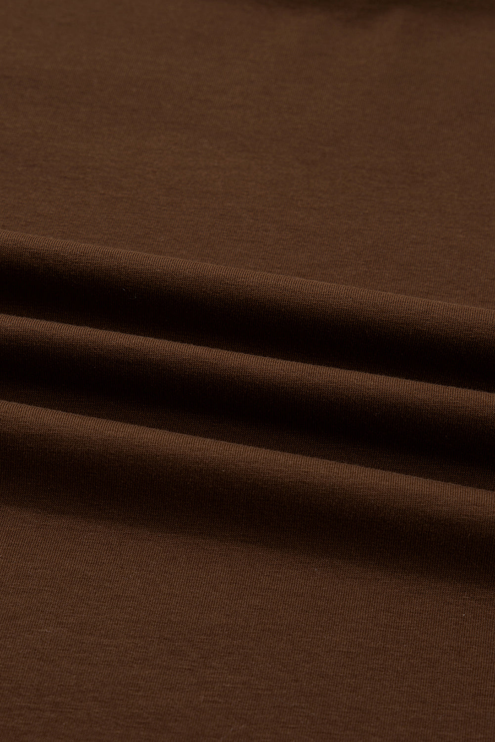 Dark Brown Varsity Striped Accent Contrast Crew Neck Long Sleeve T Shirt