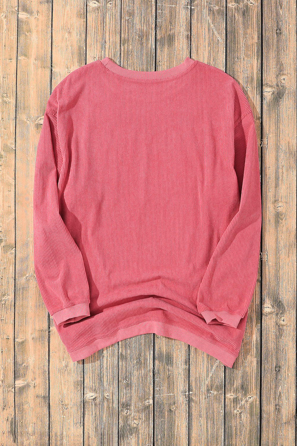 Grass Green Ribbed Corded Oversized Sweatshirt