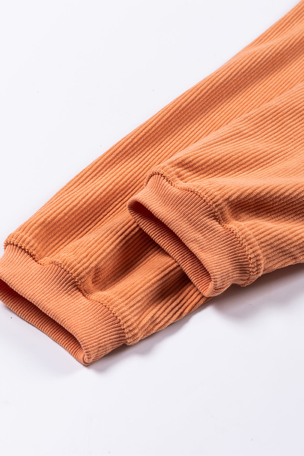 Grass Green Ribbed Corded Oversized Sweatshirt