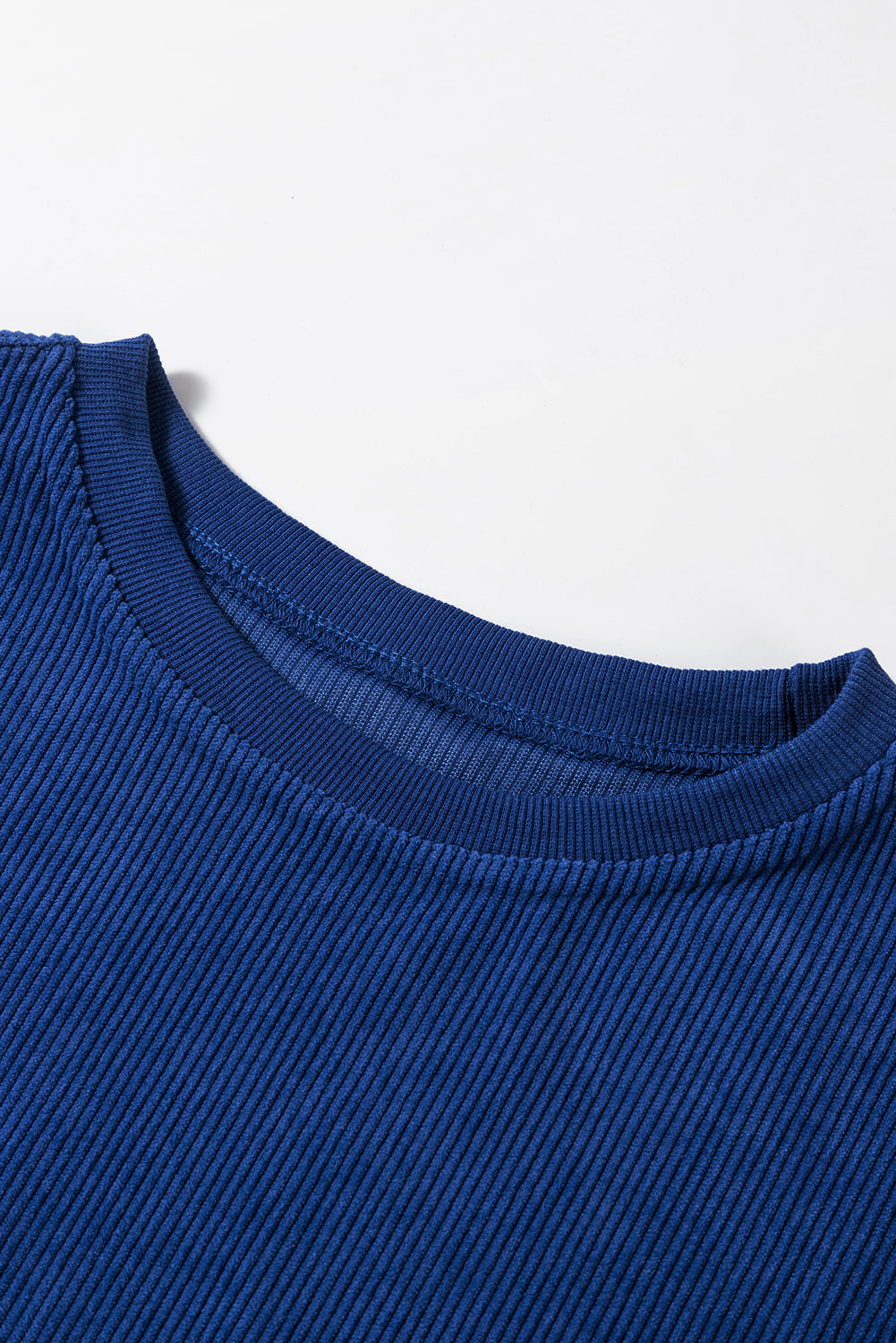 Grass Green Ribbed Corded Oversized Sweatshirt
