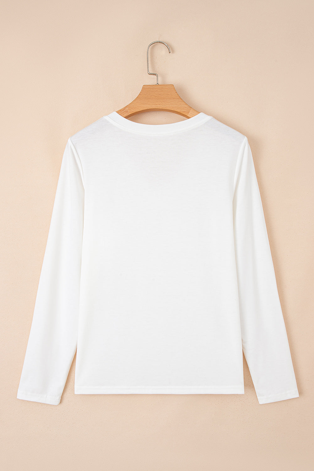 Grass Green Solid Color V Neck Long Sleeve Stretchy Top